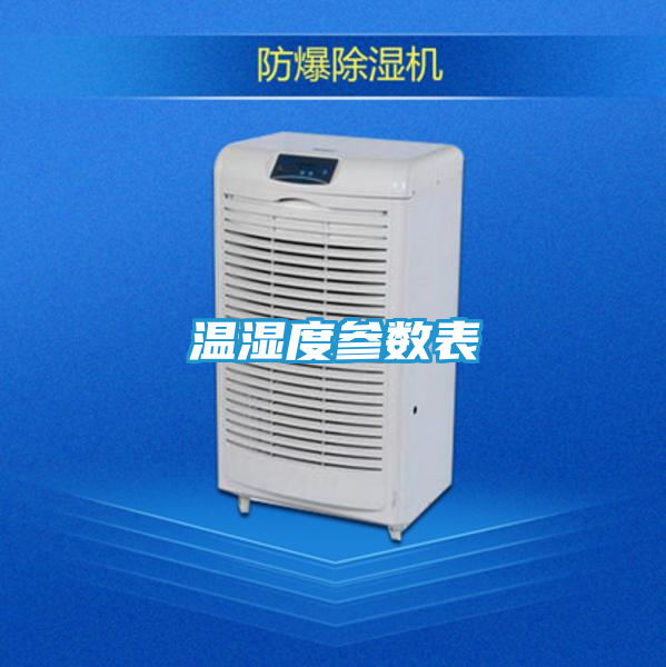 温湿度参数表