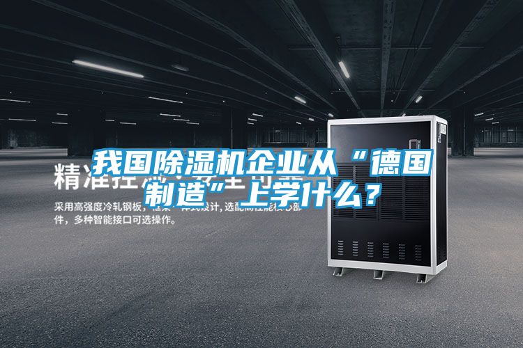 我国除湿机企业从“德国制造”上学什么？