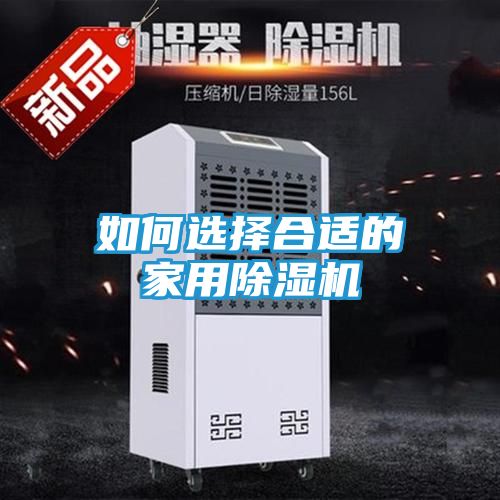 如何选择合适的家用除湿机