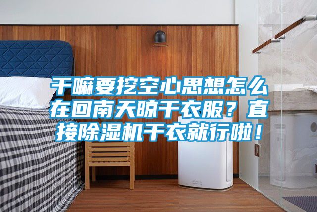 干嘛要挖空心思想怎么在回南天晾干衣服？直接除湿机干衣就行啦！