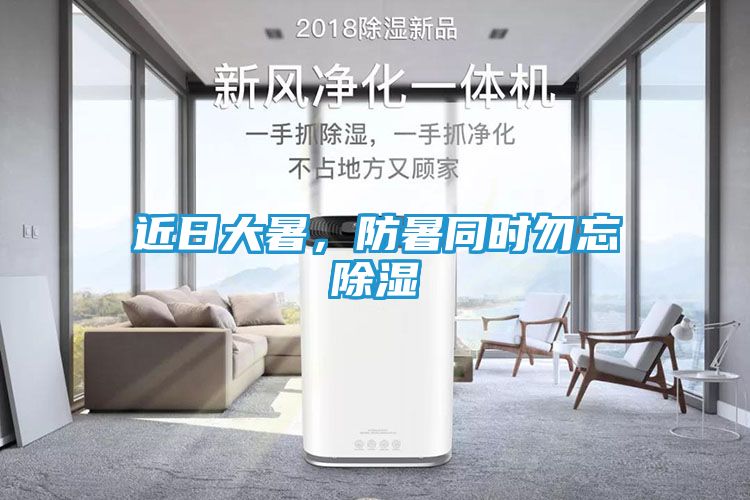 近日大暑，防暑同时勿忘除湿