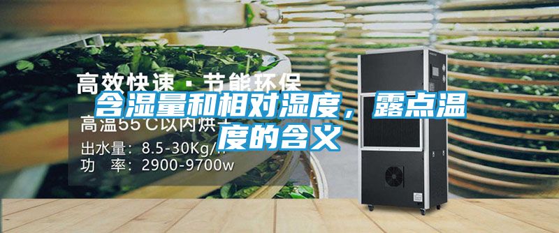 含湿量和相对湿度，露点温度的含义