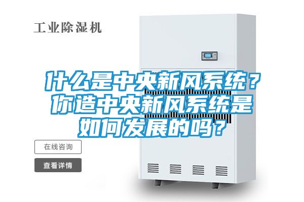 什么是中央新风系统？你造中央新风系统是如何发展的吗？