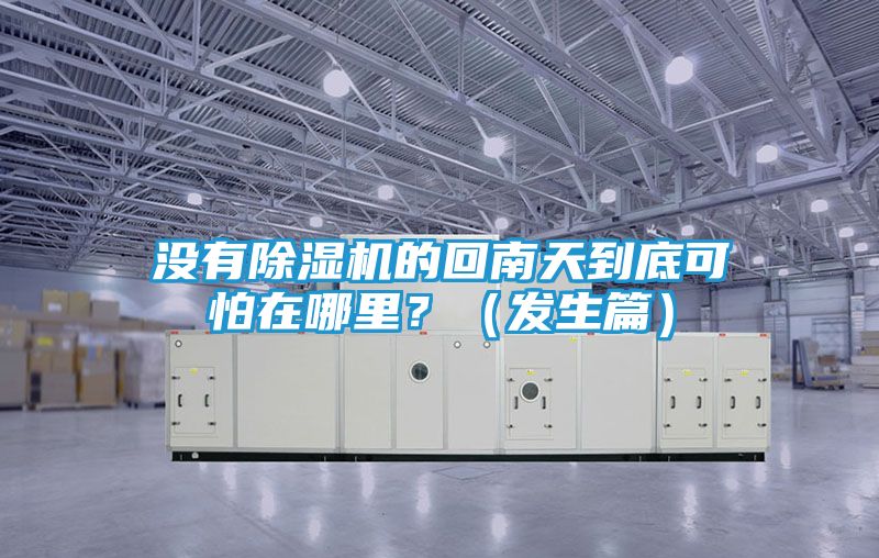 没有除湿机的回南天到底可怕在哪里？（发生篇）