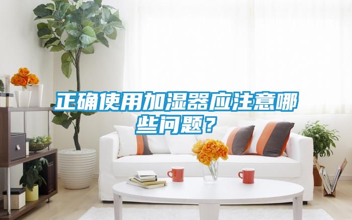 正确使用加湿器应注意哪些问题？