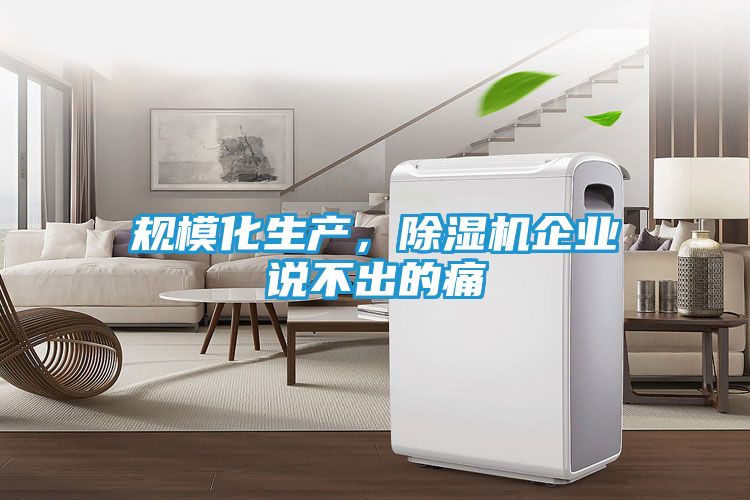 规模化生产，除湿机企业说不出的痛