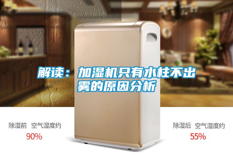 解读：加湿机只有水柱不出雾的原因分析