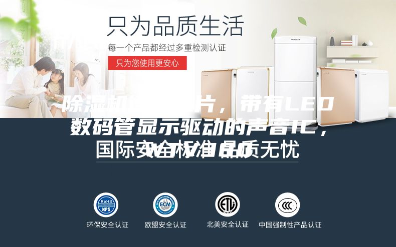 除湿机语音芯片，带有LED数码管显示驱动的声音IC，WTV380