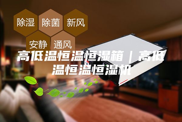高低温恒温恒湿箱｜高低温恒温恒湿机
