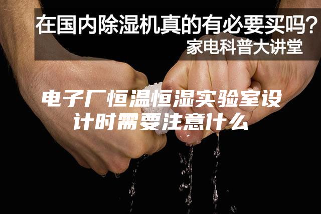 电子厂恒温恒湿实验室设计时需要注意什么