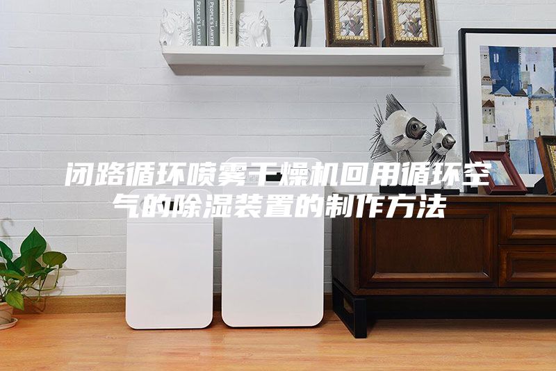闭路循环喷雾干燥机回用循环空气的除湿装置的制作方法