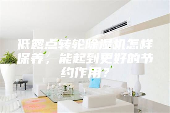 低露点转轮除湿机怎样保养，能起到更好的节约作用？