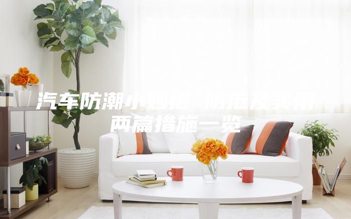 汽车防潮小妙招 防范及实用两篇措施一览
