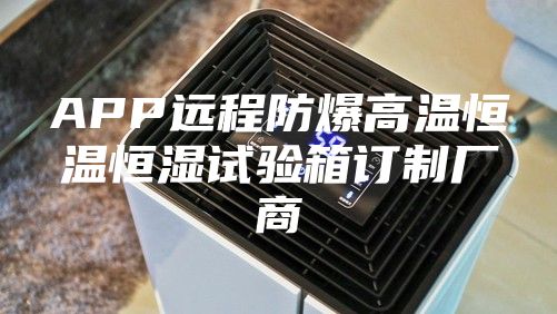 APP远程防爆高温恒温恒湿试验箱订制厂商