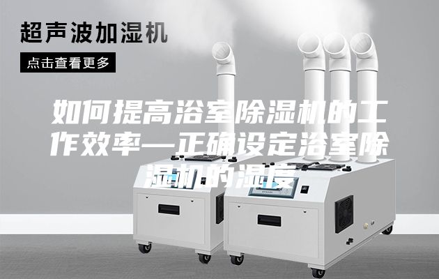 如何提高浴室除湿机的工作效率—正确设定浴室除湿机的湿度