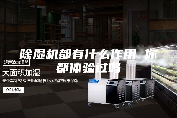 除湿机都有什么作用 你都体验过吗
