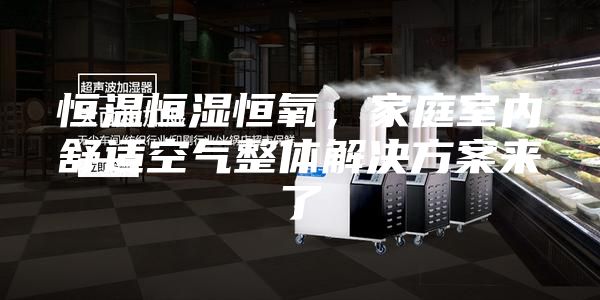 恒温恒湿恒氧，家庭室内舒适空气整体解决方案来了